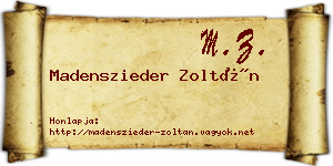 Madenszieder Zoltán névjegykártya