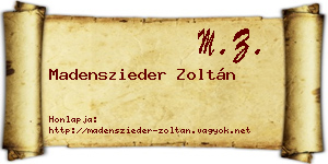 Madenszieder Zoltán névjegykártya